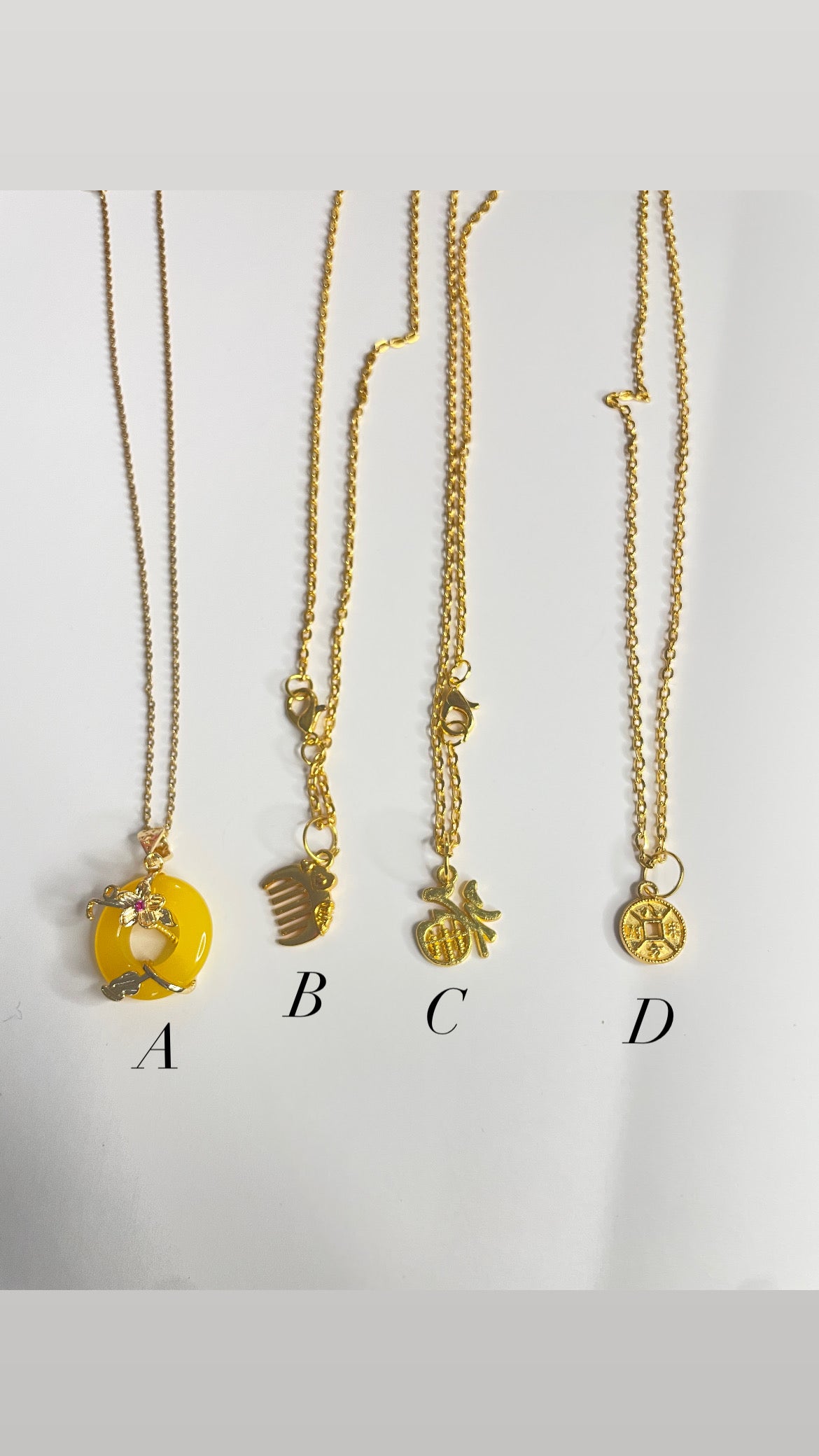 Gold Jade Necklaces