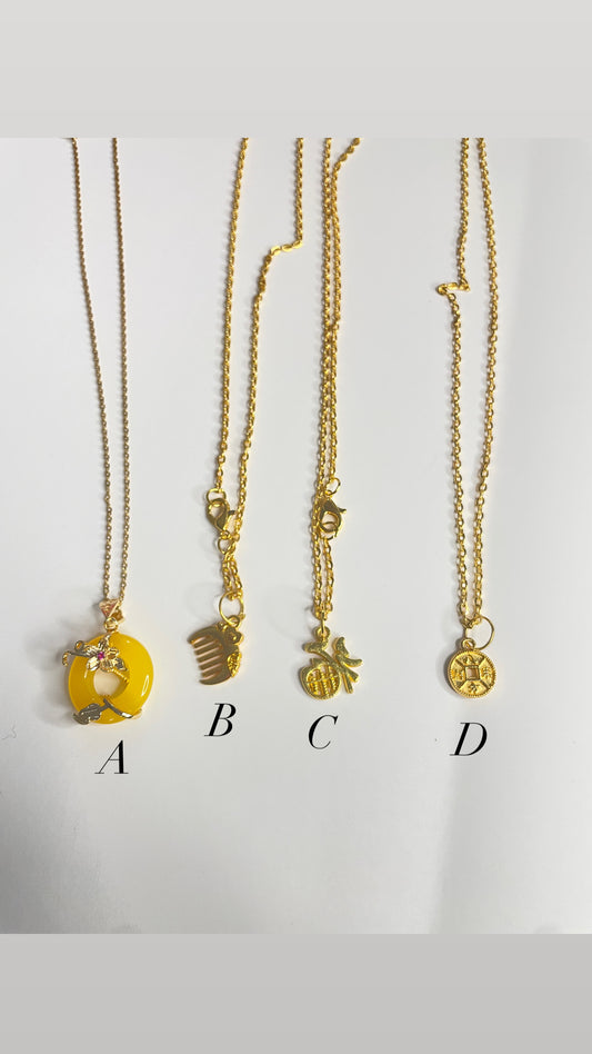 Gold Jade Necklaces
