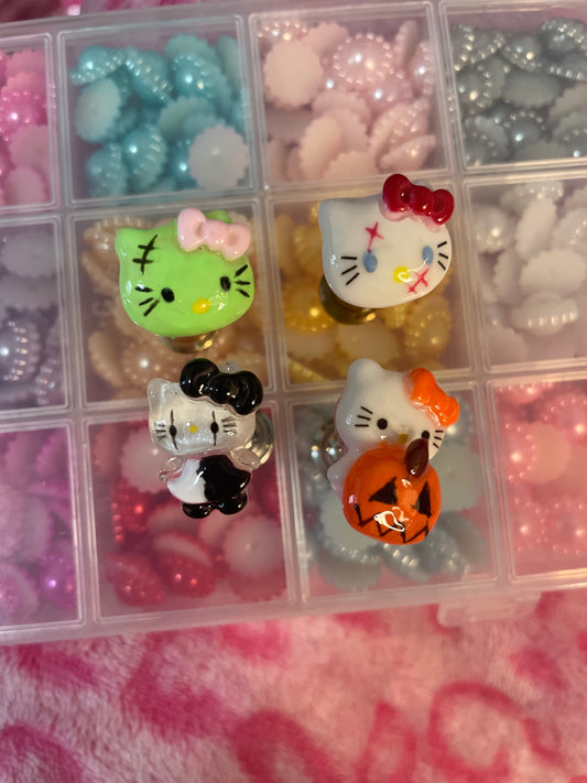 Hello kitty Halloween nail charms