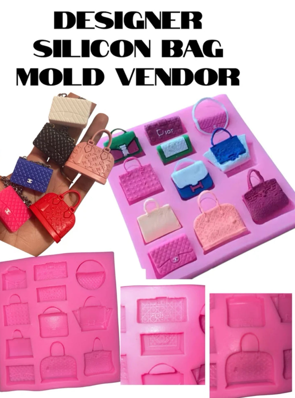 Designer bag silicon mold